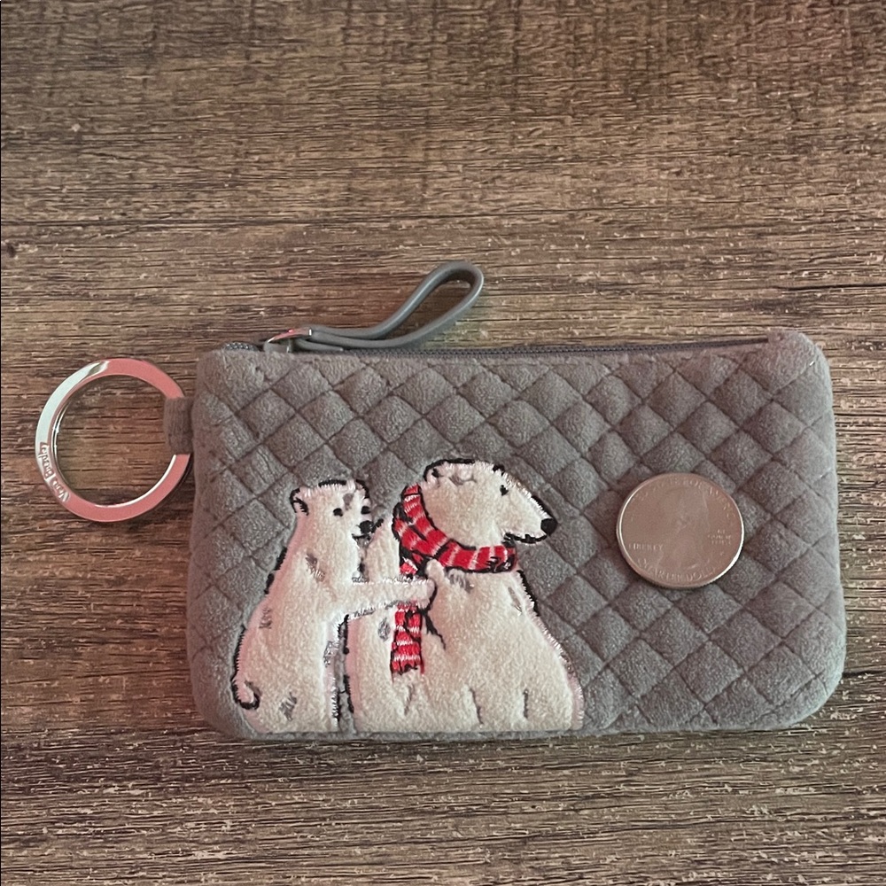 Vera Bradley Gray Quilted Wallet with Polar Bear Design - Picture 3 of 7